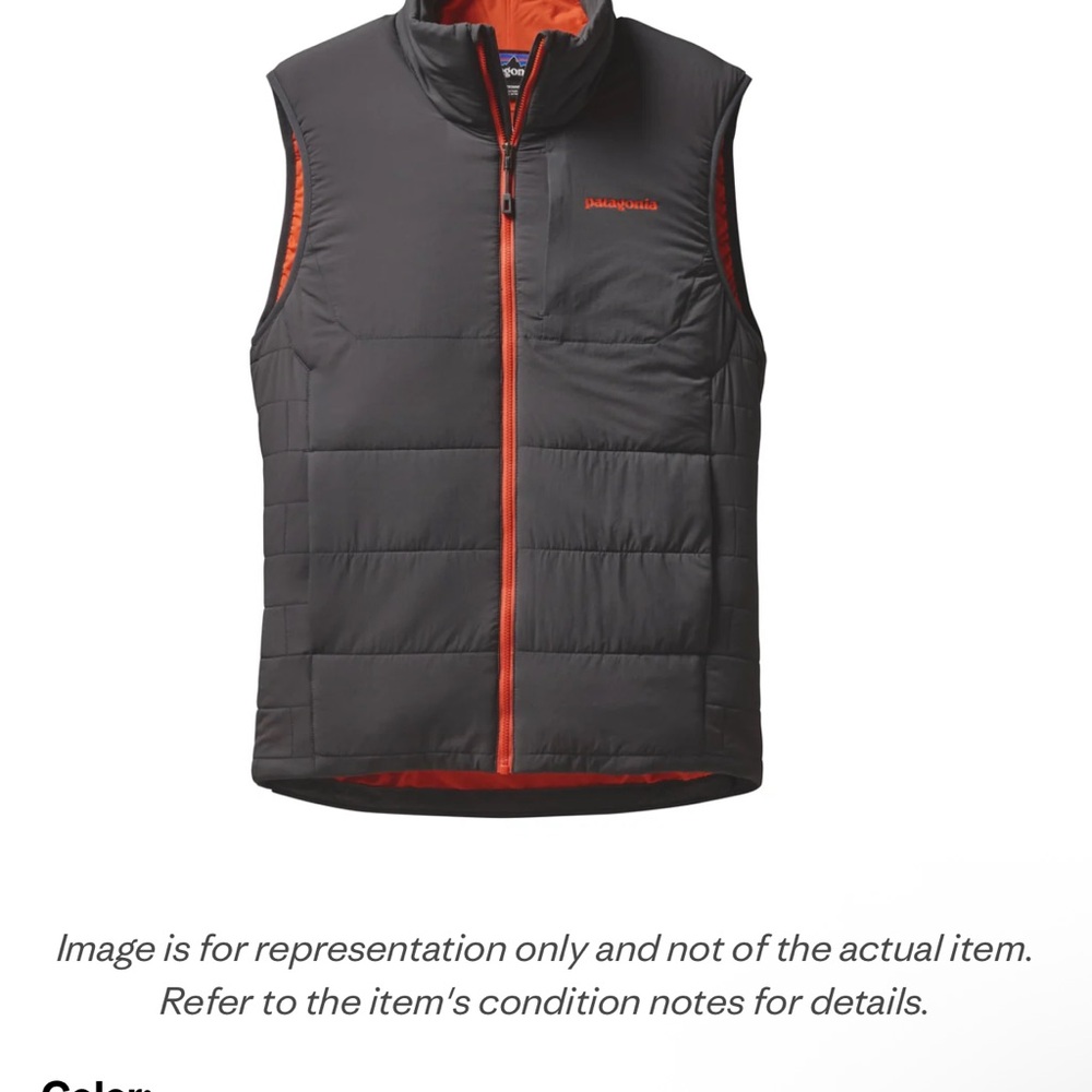 Patagonia Men's Navy and Red/Orange Vest - Picture 6 of 6